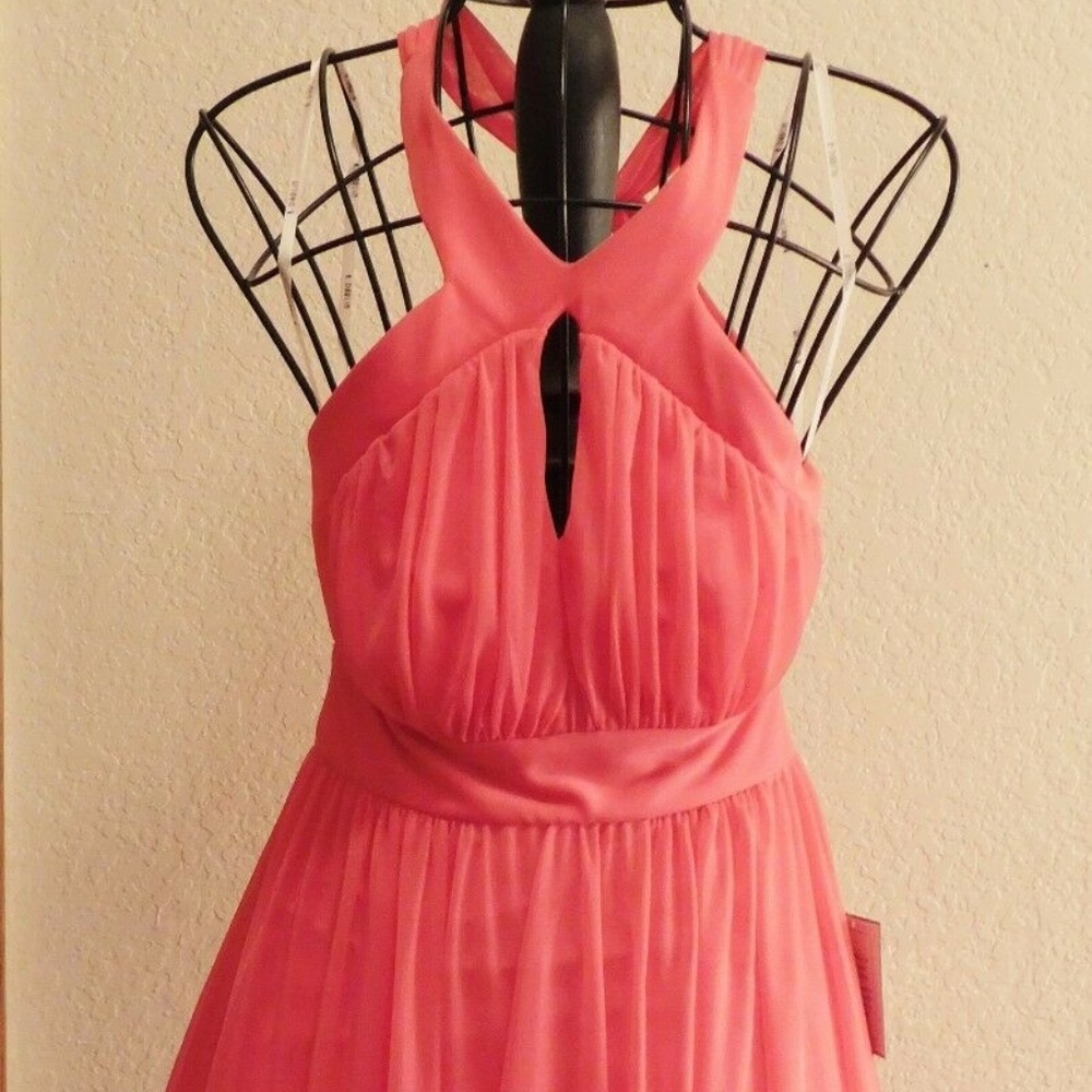 B Darlin Bubble Gum Pink Sexy Formal Bridal Dress - Picture 1 of 4